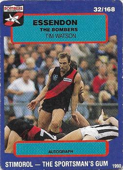1990 AFL Scanlens Stimorol #32 Tim Watson Front